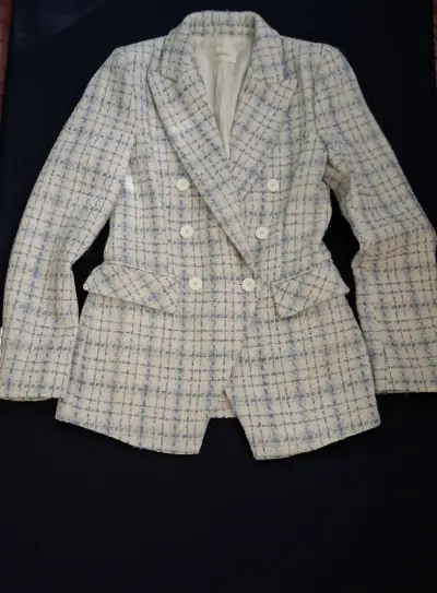 Blazer a cuadros elegante para mujer - miniatura 2