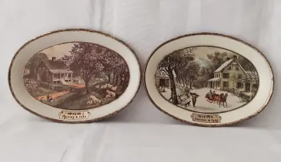 Bandejitas pequeñas de lata Vintage - miniatura 1