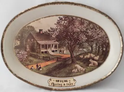 Bandejitas pequeñas de lata Vintage - miniatura 2