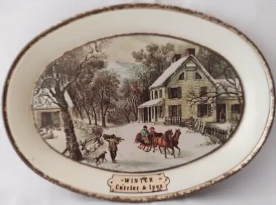 Bandejitas pequeñas de lata Vintage - miniatura 3