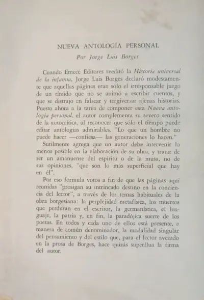 Libro 'Nueva Antología Personal' de Borges - miniatura 2