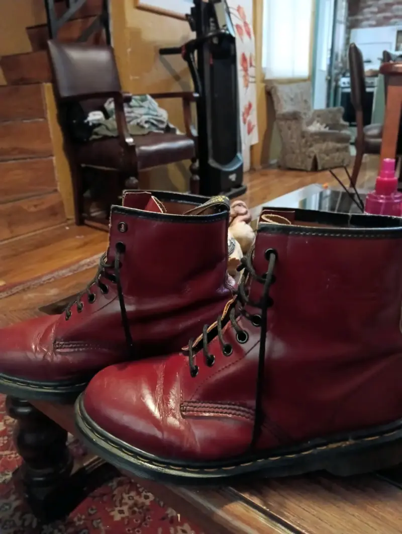 Botas Dr. Martens de cuero rojo - 2