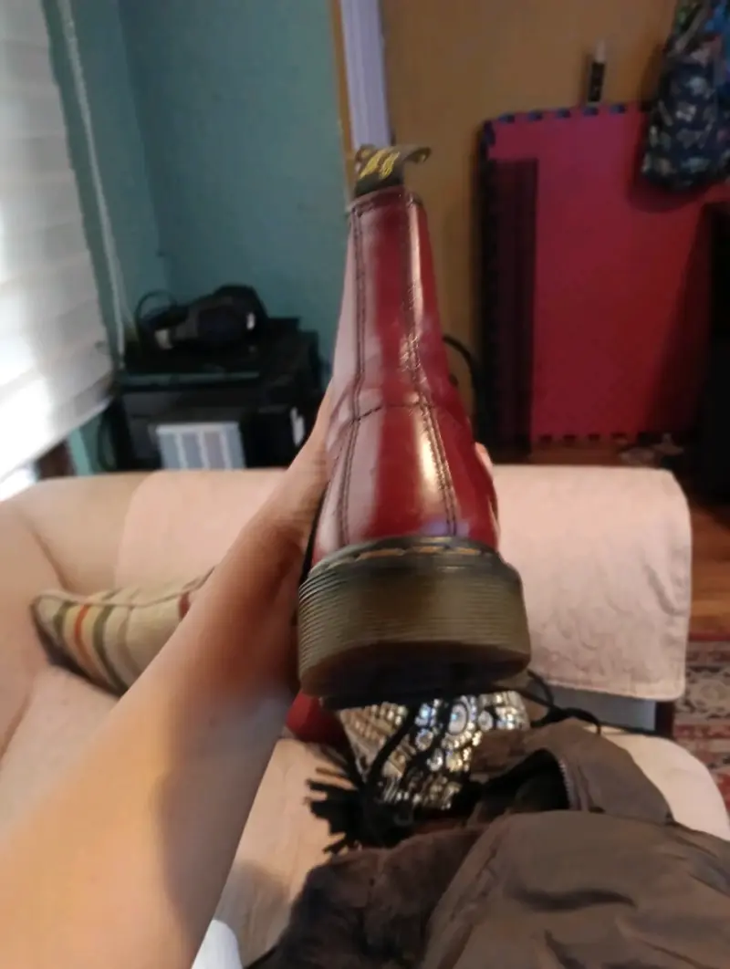 Botas Dr. Martens de cuero rojo - 5