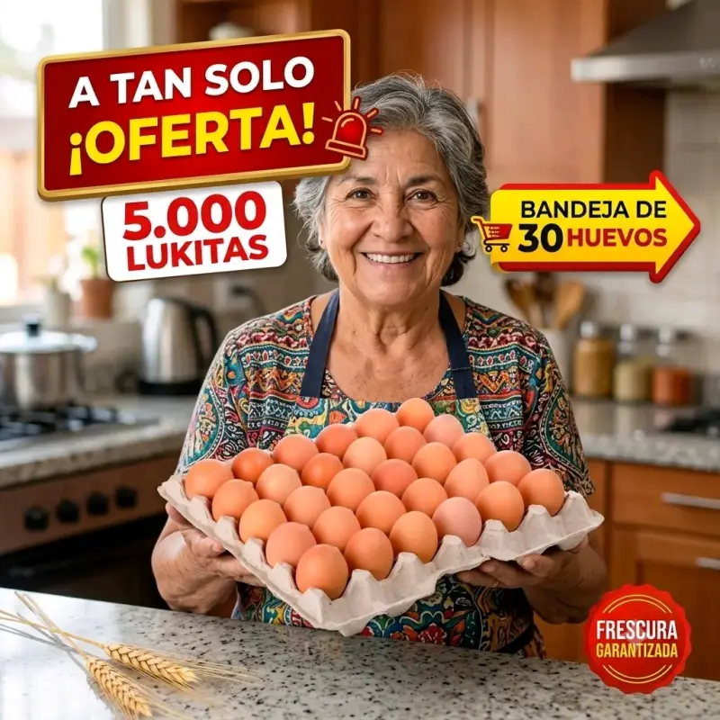Bandeja de 30 huevos frescos en oferta