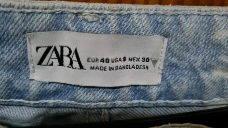 Jeans Zara efecto desteñido azul claro - 2