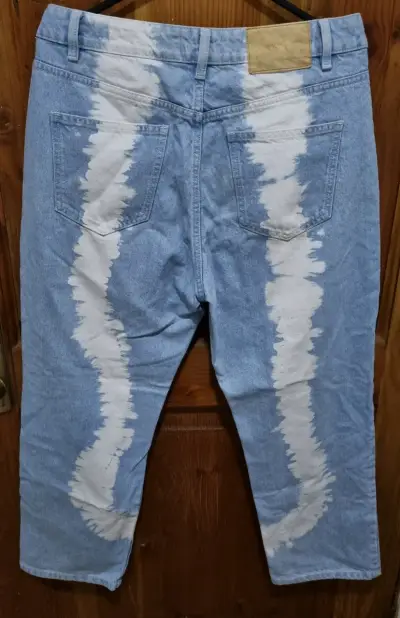 Jeans Zara efecto desteñido azul claro - miniatura 3