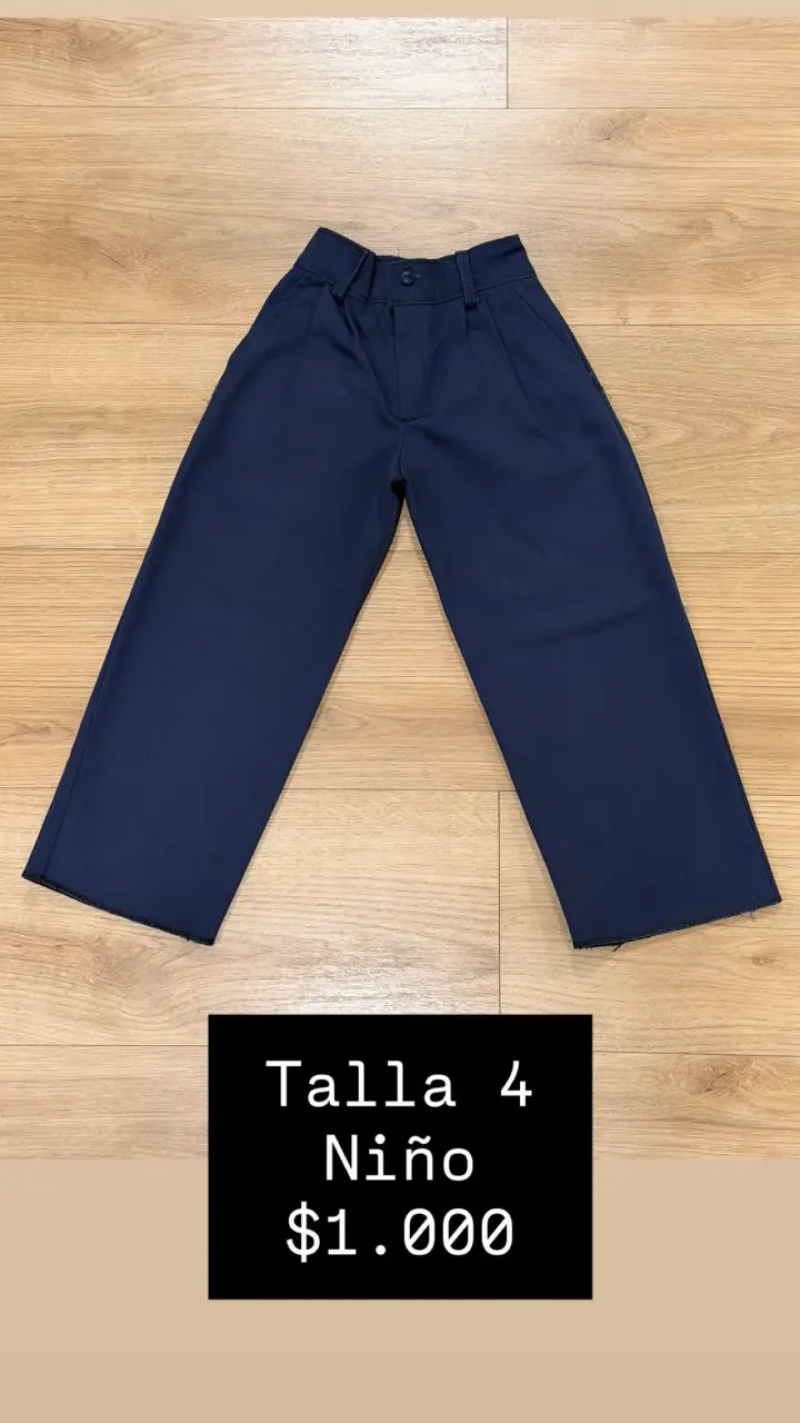 Pantalón azul niño talla 4