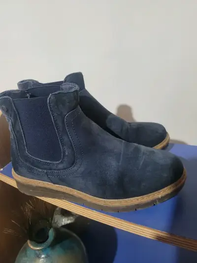 Botines de gamuza azul mujer - miniatura 3