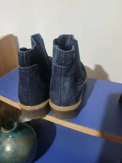 Botines de gamuza azul mujer - miniatura 4