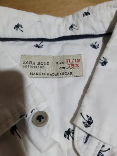 Camisa blanca con estampado de pájaros - miniatura 3