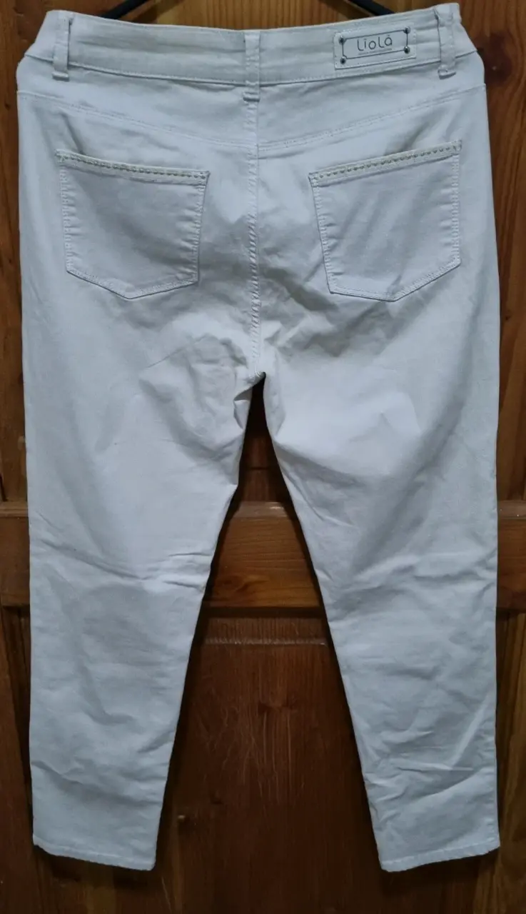 Pantalones beige Liola talla 40 - 2