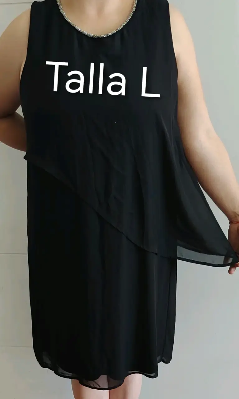Vestido negro elegante talla L