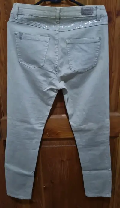 Jeans beige Liola con diseño rasgado - miniatura 2