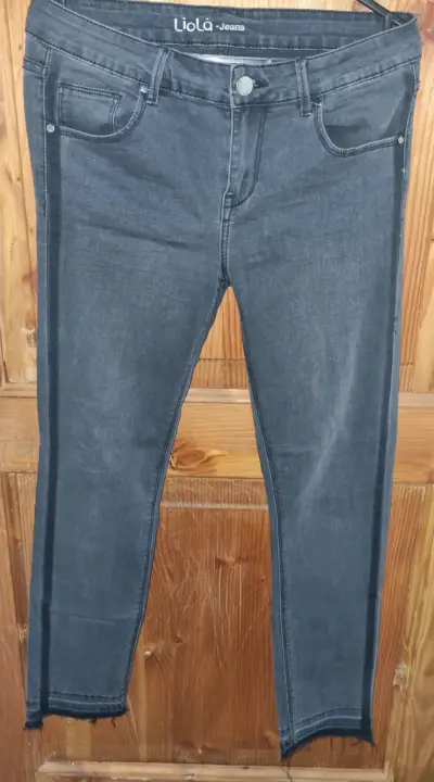 Jeans Liola gris oscuro para mujer - miniatura 1