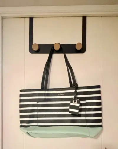 Tote  Kate Spade a rayas blanco y negro - miniatura 1