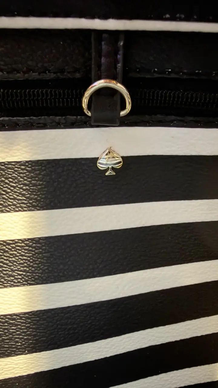 Tote  Kate Spade a rayas blanco y negro - 4
