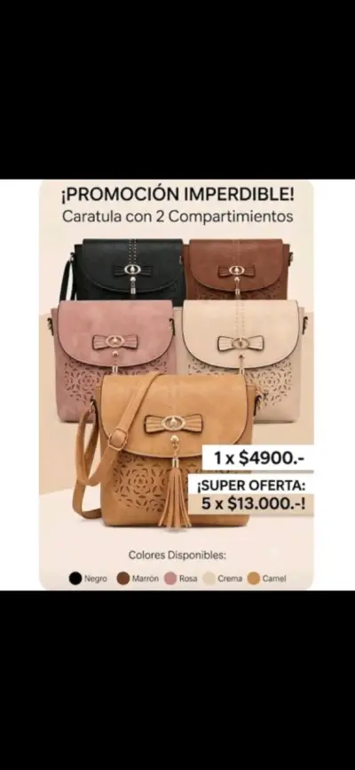 Cartera con 2 compartimentos y diseño elegante - miniatura 1