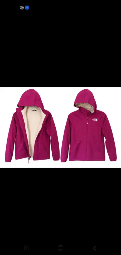 Chaqueta The North Face morada con capucha - miniatura 1