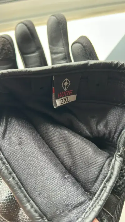 Guantes de moto negros marca Kore - miniatura 3