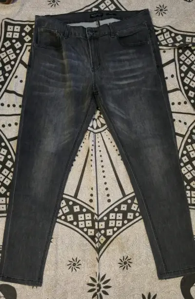 Jeans negros para hombre BASSMEN - miniatura 1