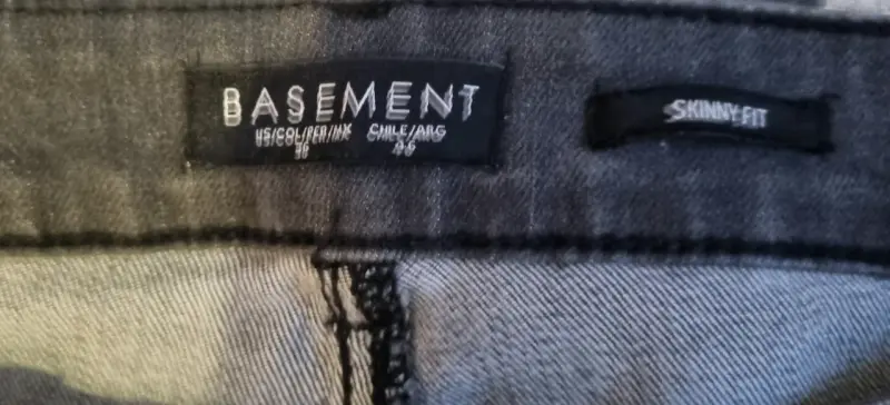 Jeans negros para hombre BASSMEN - 2