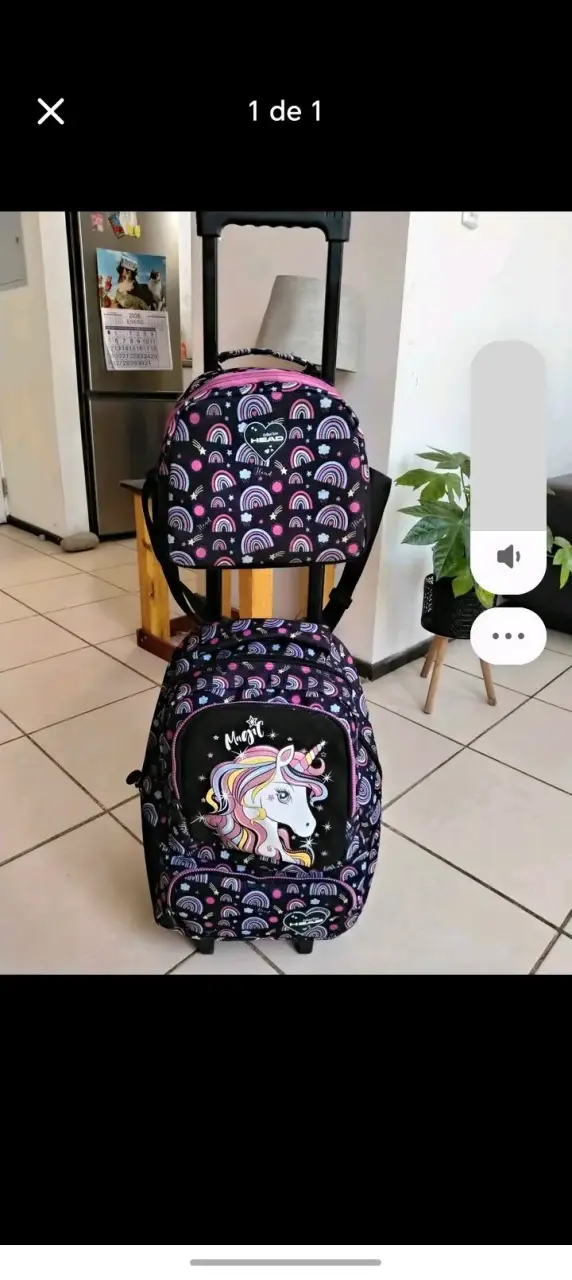 Set de mochilas Head con unicornio y arcoíris