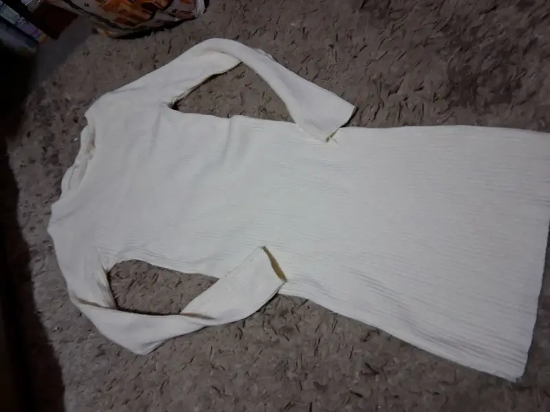 Vestido a rayas azul y blanco sin mangas - 3