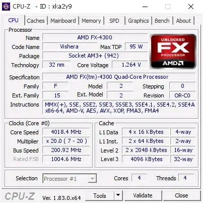 PROCESADOR AMD FX-4300 BLACK EDITION - 4