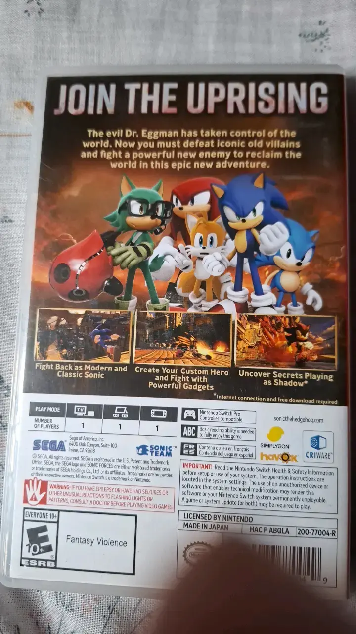 Juego Sonic Forces para Nintendo Switch - 2