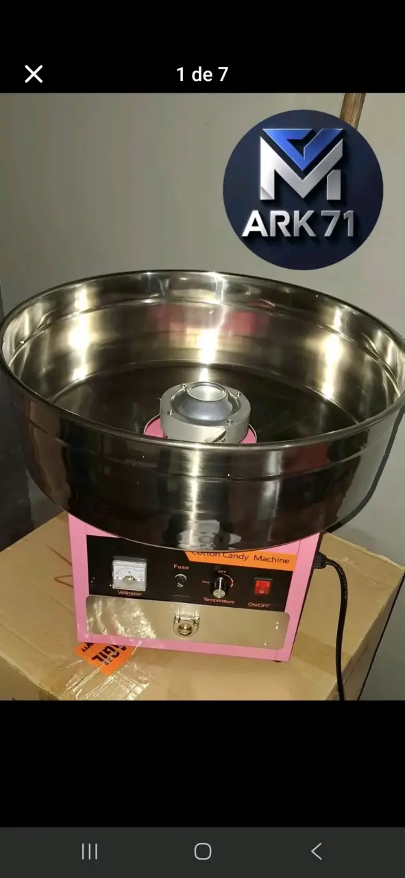 Máquina de algodón de azúcar profesional rosa - 3