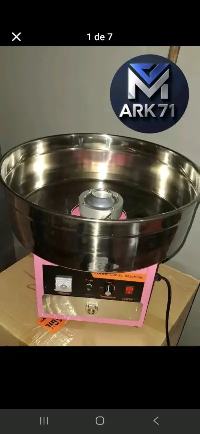 Máquina de algodón de azúcar profesional rosa - miniatura 3