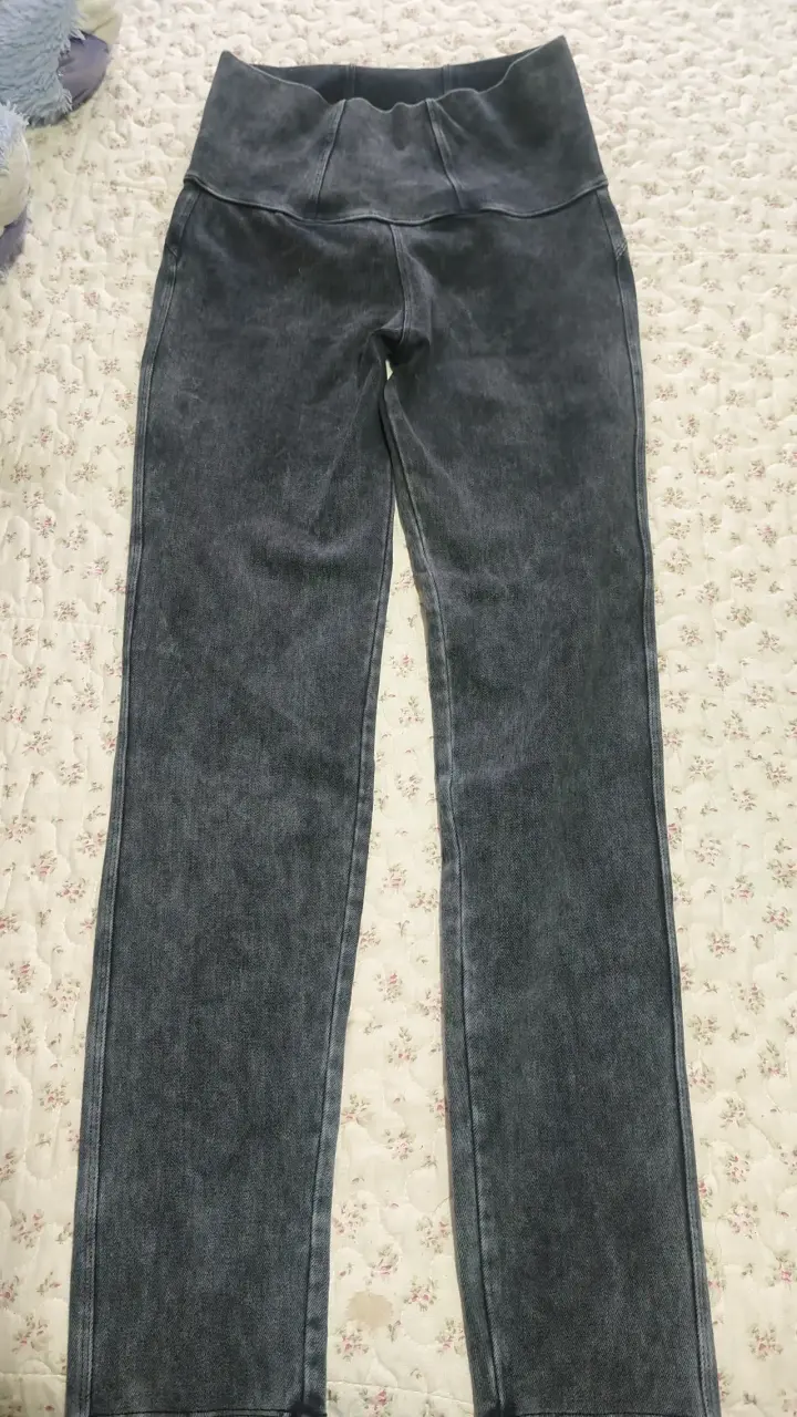 Jeans calza gris oscuro de mujer - 2