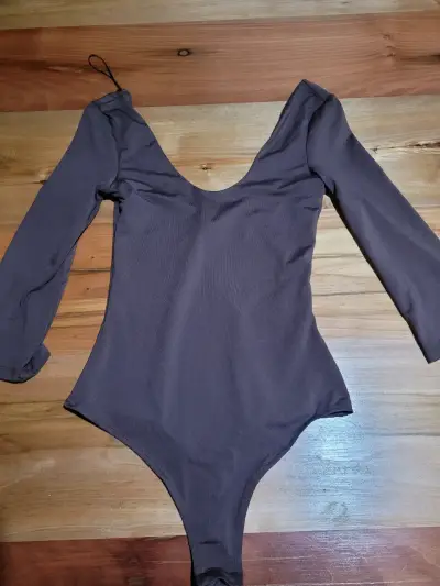 Body de manga larga color marrón - miniatura 1