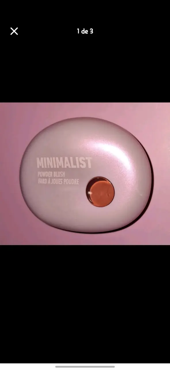 Rubor compacto rosa con espejo miniso - 1