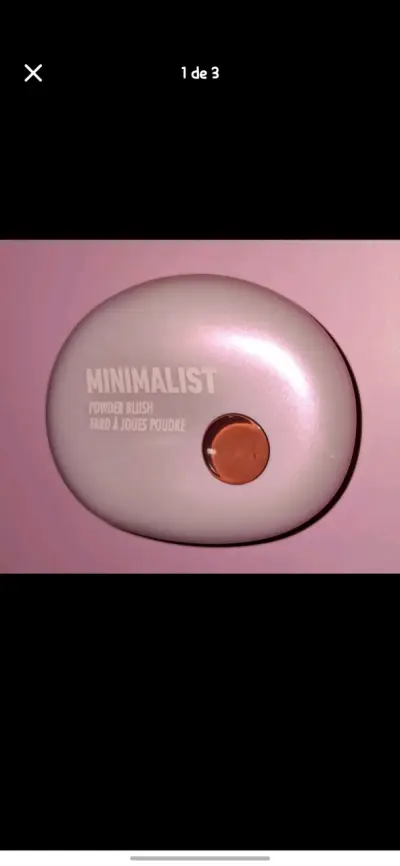 Rubor compacto rosa con espejo miniso - miniatura 1