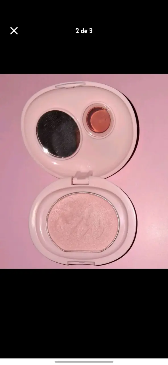 Rubor compacto rosa con espejo miniso - 2