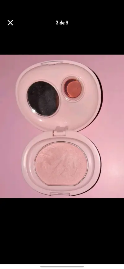 Rubor compacto rosa con espejo miniso - miniatura 2