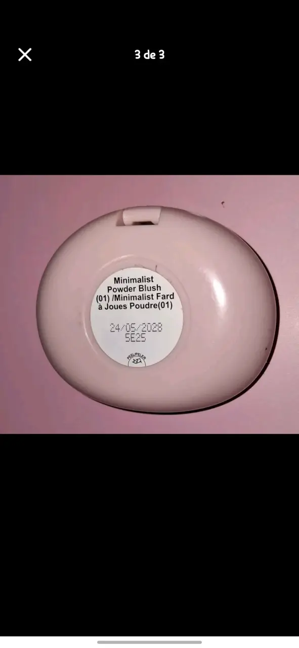 Rubor compacto rosa con espejo miniso - 3