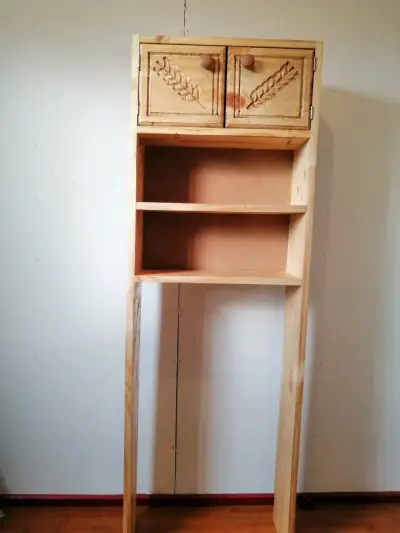 Mueble de baño madera con cajones tallados - miniatura 1