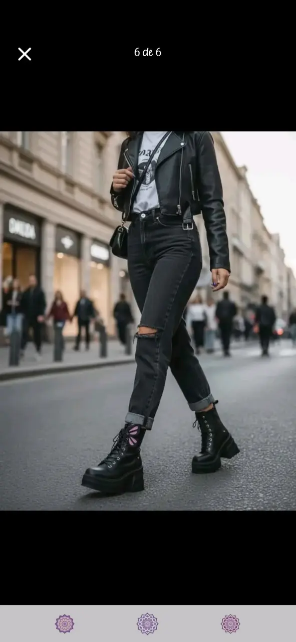 Botas negras con diseño de alas - 6