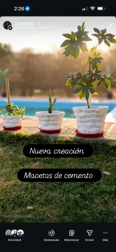 Macetas de cemento decorativas - miniatura 1
