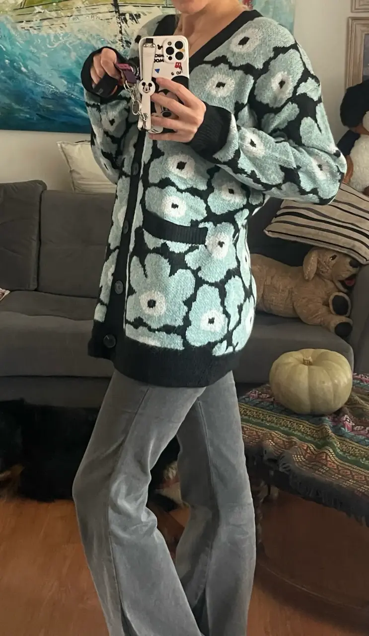 Cardigan floral de lana marca María Malva NUEVO - 3