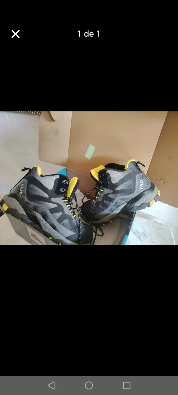 Botas de seguridad Vflex gris y amarillo talla 37
