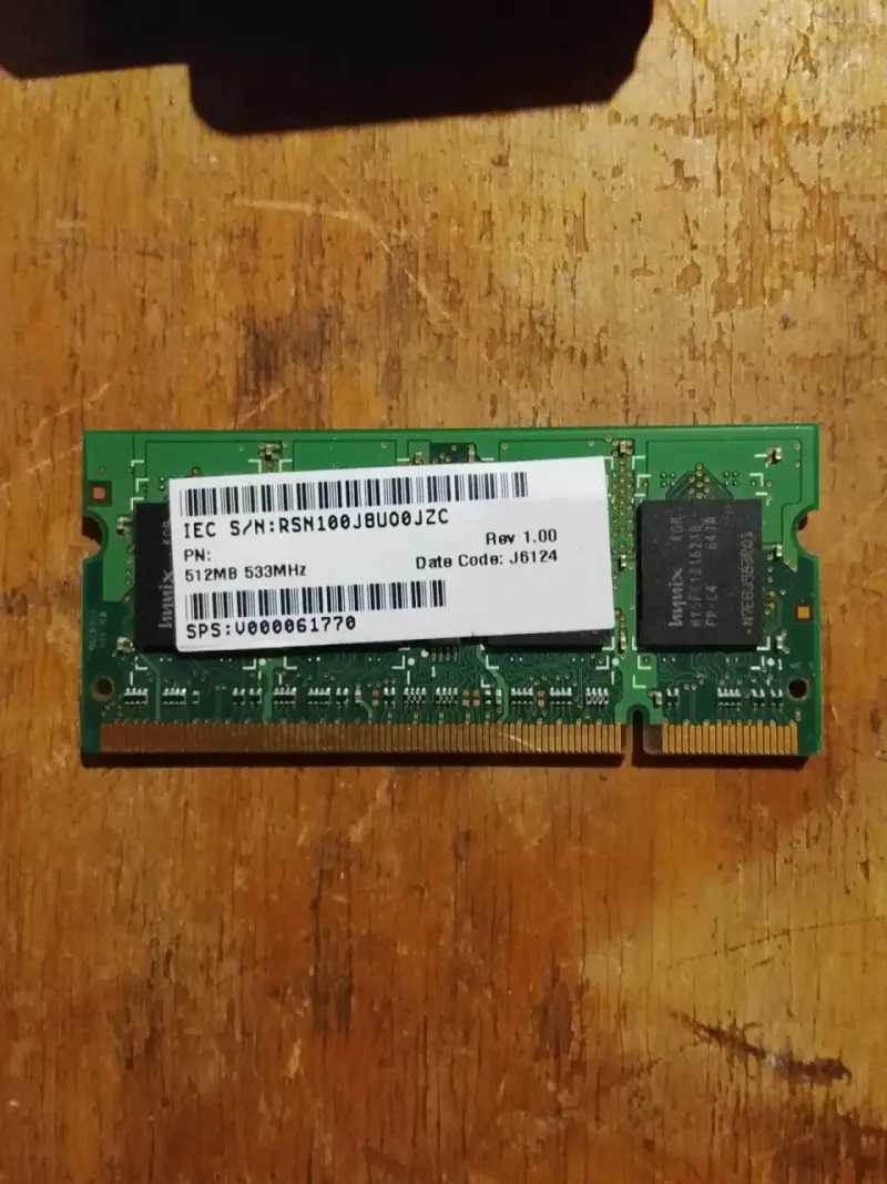 Memoria RAM 512MB 533MHz para laptop