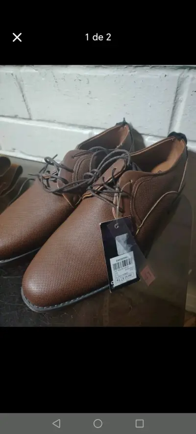 Zapatos de vestir marrones talla 41nuevos sin caja - miniatura 1