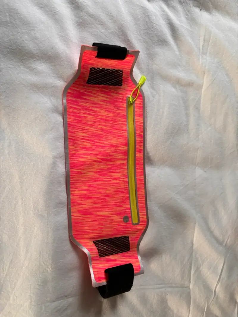 Cinturón deportivo ajustable rosa neón - 2