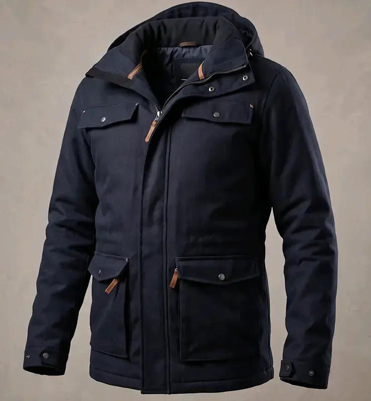 Chaqueta Merrell de invierno azul con capucha - 1