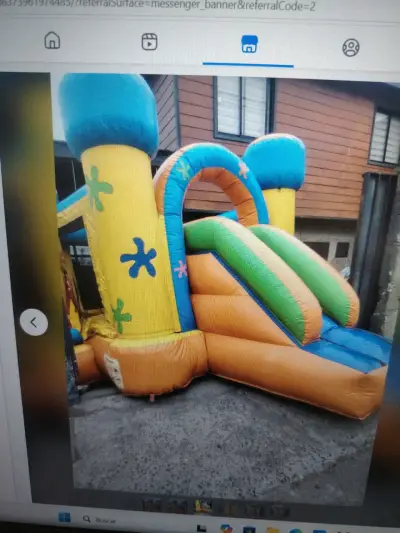 Castillo inflable para niños con tobogán - miniatura 3