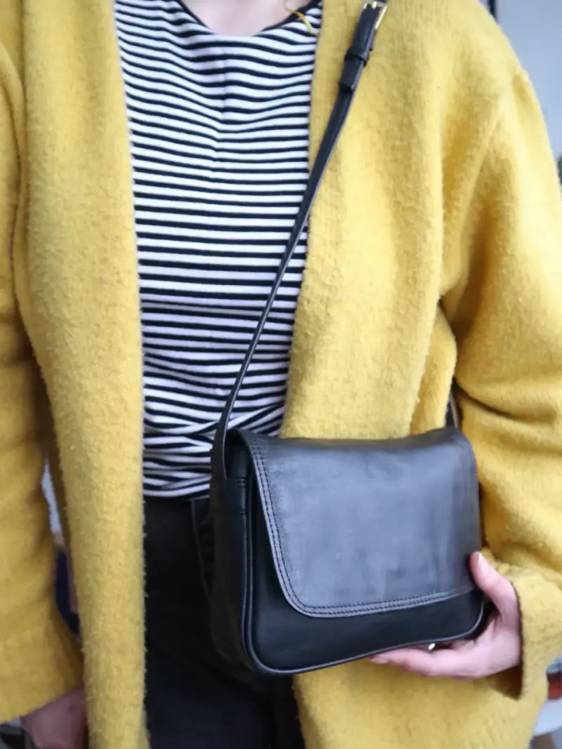 Cartera de cuero negra - 3