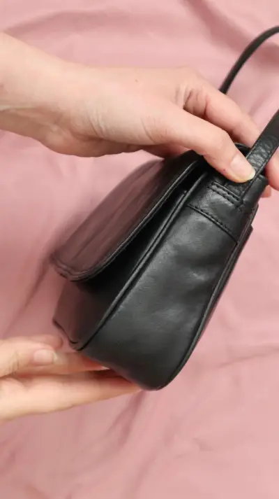 Cartera de cuero negra - miniatura 5